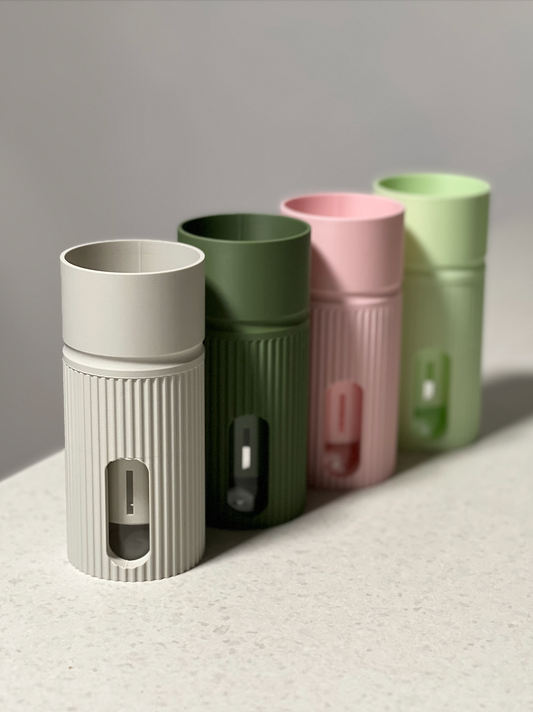 Minia self-watering plant pots in a range of pastel colours, ideal for propagations and plant pups, designed for LECA and PON growing