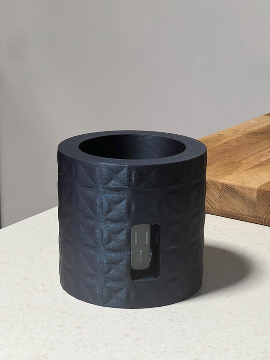 Dara self-watering semi-hydroponic planter in sparkly midnight filament